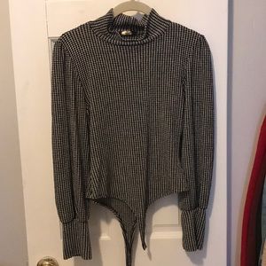 Patterned Mock Turtle Bodysuit